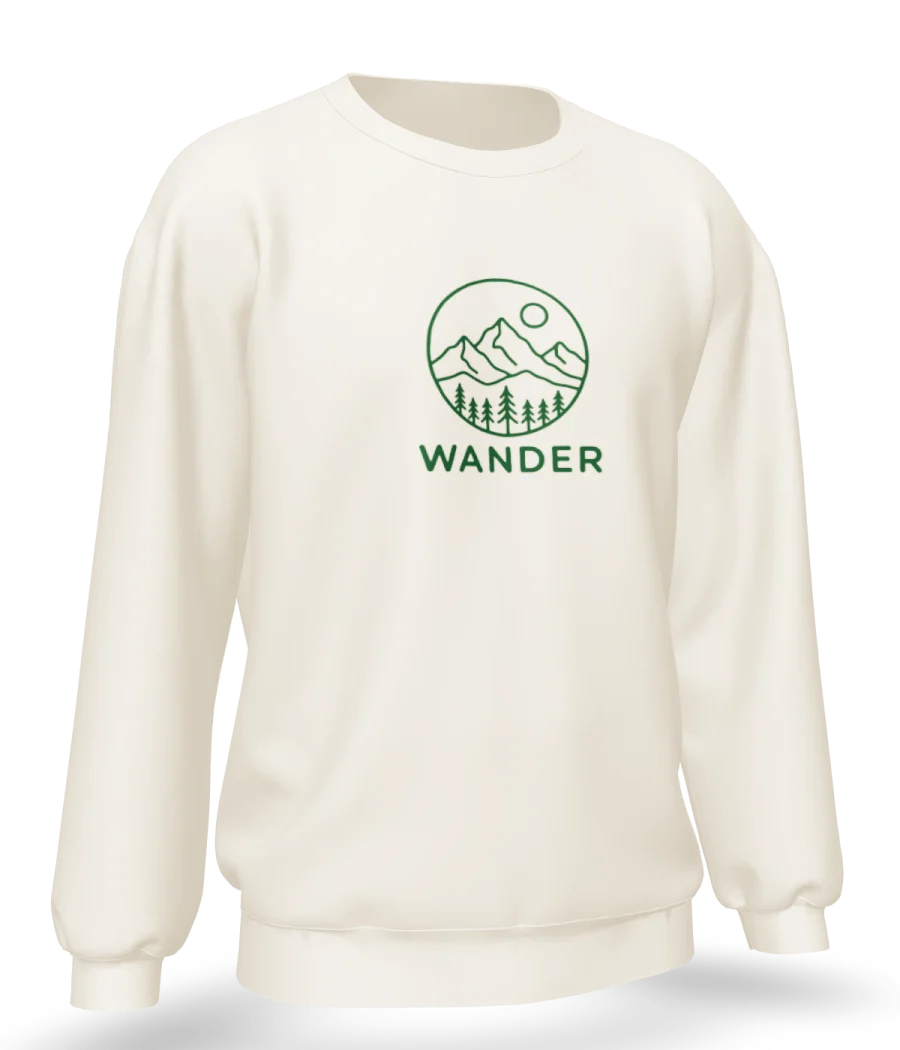 Wander design on a sand sweater